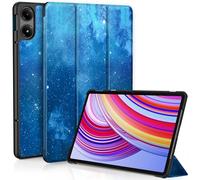 EasyAcc Custodia per Redmi Pad Pro 12.1 / Xiaomi Poco Pad 12.1 2024, custodia protettiva ultra sottile in pelle PU con funzione leggio e auto guardia/sonno (cielo stellato blu)