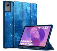 EasyAcc Custodia per tablet Lenovo Idea Tab 11 pollici 2025 con supporto per penna TB-336ZU TB-336FU, ultra sottile con funzione di supporto, custodia protettiva in pelle PU (blu cielo stellato)