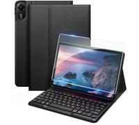 EasyAcc Custodia per tastiera compatibile con Xiaomi Redmi Pad 2 11 pollici con pellicola protettiva, [QWERTY Spagnolo], custodia rimovibile con supporto per matita (nero)