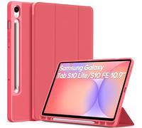 EasyAcc Funda para Samsung Galaxy Tab S10 Lite/ S10 FE 10.9" 2025/ S9 FE 10.9" /S9 11 pulgadas con soporte S Pen - Ultra fina con función atril Funda de piel sintética, color rosa sandía
