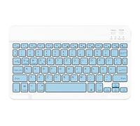 EasyAcc Tastiera Bluetooth, compatibile con Windows/Android/iOS, senza fili, colore abbinato, tastiera Bluetooth, layout tablet, blu cielo