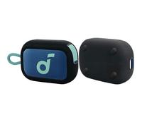 easyBee Custodia compatibile con altoparlante Bluetooth Soundcore Select 4 Go con portachiavi, kit protettivo antiurto ultra sottile in silicone liquido morbido - nero