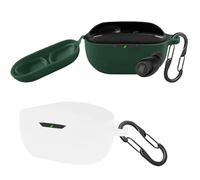 easyBee - Custodia per JBL Wave Buds 2/Wave Buds, silicone liquido, antiurto, ultra sottile, colore: Bianco e verde scuro