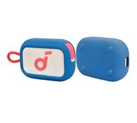 easyBee Custodia protettiva compatibile con altoparlante Bluetooth Soundcore Select 4 Go con portachiavi, in morbido silicone liquido, copertura ultra sottile e antiurto, blu