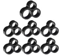 easyBee Set di 7 fermaporte per parete e maniglie - Protezione antiurto e antigraffio in silicone per porte interne - Protezione per maniglie a muro e silenziatore acustico - Nero