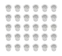 EasyByMall 30/50 inserti in alluminio per candele affusolate, supporti in metallo resistenti al calore, per piramidi natalizie fai da te, composizioni dell'Avvento e decorazioni da tavola