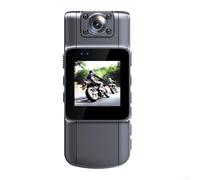 EasyByMall Action Camera, videocamera HD 1080p, videocamera portatile per ciclismo all'aperto, registrazione con obiettivo di rotazione a 180°, per ciclismo, motociclismo