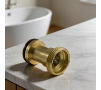 EasyByMall Adattatore per ugello per rubinetto vasca da bagno RP33794 per deviatore scorrevole, kit di ricambio in rame con rotazione liscia, connettore beccuccio per bagno con finitura dorata