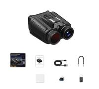 EasyByMall Binocolo digitale ricaricabile per visione notturna con zoom 28x, schermo HD da 2 pollici, luminosità a 7 livelli, batteria da 3600 mAh, per caccia e campeggio