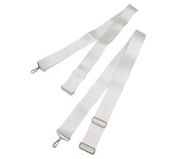 EasyByMall Cinghia centrale per rete da tennis, cintura regolabile, divisore per rete da tennis, cinturino in nylon bianco con fibbia in acciaio inossidabile, confezione da 2