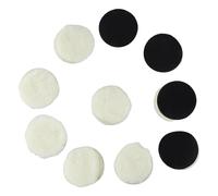 EasyByMall Confezione da 10 dischetti in lana da 7,6 cm, autoadesivi per lucidatrice auto, fibra resistente per dettagli, ceratura di pietra e levigatura del legno