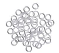 EasyByMall Confezione da 20/50/100 anelli in plastica trasparente da 14 mm per tende a pacchetto, guide per tende verticali trasparenti e parti di ricambio