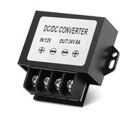 EasyByMall Convertitore DC-DC da 12 V a 24 V 5 A 120 W regolatore di tensione step-up con IP68 impermeabile per sistema solare LED auto
