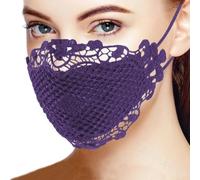 EasyByMall Elegante tessuto traspirante in pizzo da donna fornisce una protezione confortevole durante varie attività, tra cui festival e cosplay (viola di medie dimensioni)