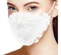 EasyByMall Elegante tessuto traspirante in pizzo da donna fornisce una protezione confortevole durante varie attività, tra cui festival e cosplay (taglia media bianco)