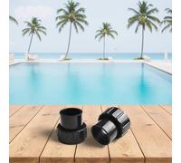 EasyByMall Kit di ricambio per pompa Pentair Superflo a velocità variabile per piscine e spa, 3,8 cm, raccordo in plastica nera con 2 adattatori, dadi e O-ring