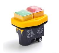 EasyByMall KJD17B AC220V 18A interruttore a pulsante magnetico impermeabile per apparecchiature meccaniche, 4 pin, IP55, 5E4