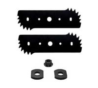 EasyByMall Lama di ricambio per decespugliatore elettrico Worx WG895 e WG896, compatibile con modelli WA0034 e 50018386, struttura in acciaio, lunghezza 19,5 cm