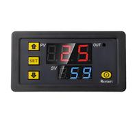 EasyByMall Modulo interruttore timer digitale programmabile DC 24V, relè di ritardo 20A con display a LED, controllo ciclo 0-999s/m/h per motore ad acqua leggera