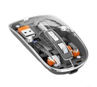 EasyByMall Mouse wireless M233 trasparente con clic muto per un'esperienza di viaggio e ufficio senza interruzioni (grigio)