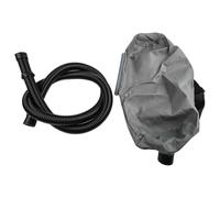 EasyByMall Sacchetto sottovuoto per smerigliatrice da parete con tubo da 2 m, collettore di polveri EVA per levigatrice autoadescante e aspirapolvere industriali, grigio/nero, confezione da 2