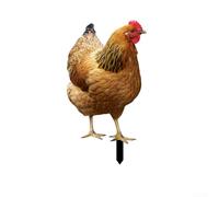 EasyByMall Scultura da giardino a forma di pollame, statua in acrilico a forma di gallina, decorazione per esterni, decorazione per casale (15,20 x 0,30 x 33 cm), PEW3SM9JU165Q1S7J30B4