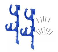 EasyByMall Set di 2 ganci per pali da piscina, in plastica resistente alla ruggine, per pali telescopici, schiumatoi e attrezzi da giardino, 29,5 x 10,5 cm