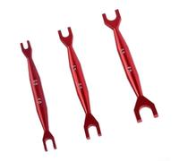 EasyByMall Set di 3 chiavi a doppia estremità in alluminio per camion cingolati e buggy - Kit di attrezzi per cacciavite a estremità aperta, dimensioni 3-7 mm (blu)