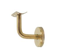 EasyByMall Staffa per corrimano dorata da parete, in acciaio inossidabile 304, supporto per scale per balaustra interna ed esterna, 60 mm x 60 mm