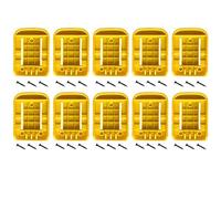 EasyByMall Supporto batteria per DeWalt 20 V 60 V MAX, supporto da parete compatibile con DCB200 DCB201 DCB202 DCB203 DCB204 DCB205 DCB206 DCB606 DCB609, organizer in plastica ABS