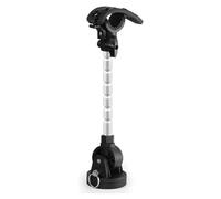 EasyByMall Supporto stabilizzatore per motore per pesca a traina, staffa MKA-60, supporto girevole a 90°, regolabile da 10,6 a 16,7 pollici, per Minn Kota Terrova PowerDrive