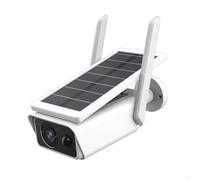 EasyByMall Telecamera di sicurezza solare intelligente, sensore PIR a energia solare, telecamera WiFi per esterni, audio bidirezionale, impermeabile IP66