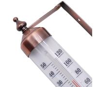 EasyByMall Termometro da esterno e interno, decorazione da parete in metallo da 25,4 cm, con doppia scala Fahrenheit e Celsius, nessuna batteria necessaria per casa, giardino, patio, ufficio