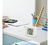 EasyByMall Termometro igrometro da interno con ampio display LCD, sensore di temperatura e umidità per casa, asilo nido, cucina, ufficio