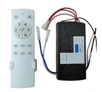 EasyByMall Ventilatore da soffitto senza fili, con telecomando, 6 velocità, 433 MHz, compatibile con ventilatore da soffitto con luci