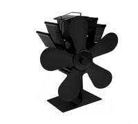 EasyByMall Ventola per bruciatore a legna funzionamento silenzioso, ventole per stufa a 6 lame, ventola per stufa a legna alimentata a calore, 165 x 115 x 195 mm