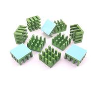 Easycargo 10 pezzi alluminio dissipatore 14x14x8mm + pre applicato 3 m 8810 nastro adesivo termico conduttivo per Cooling GPU chips Vram VGA da