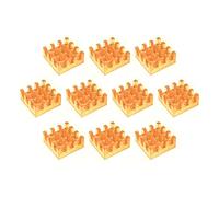 Easycargo 10pcs 10mm dissipatore calore rame, 10mmx10mmx4mm + nastro adesivo termico conduttivo 3M 8810, dispositivo raffreddamento per raffreddamento chip IC VRM (10pcs 10x10x4mm rame)