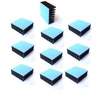 Easycargo 10pcs alluminio dissipatore 25x25x10mm + pre applicato 3 m 8810 nastro adesivo termico conduttivo per Cooling GPU chips Vram VGA da (25x25x10mm)