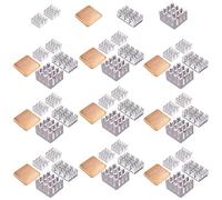 Easycargo 50pcs Raspberry Pi 4 dissipatore Kit Alluminio + Rame + 3 m 8810 Nastro Adesivo Termico conduttivo per Cooling Raspberry Pi 3, Pi 2, Pi Model B + Argento Silver (50pcs)