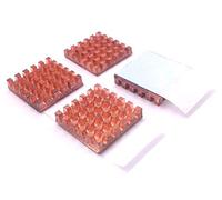 Easycargo - Kit dissipatore di calore in rame da 25 mm x 25 mm x 4 mm + nastro adesivo termico conduttivo 3M 8810, dispositivo di raffreddamento per raffreddamento NVMe M.2 8810