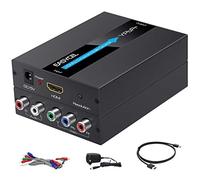 EASYCEL Convertitore da HDMI a Component (YPbPr/RGB / 5RCA) Scaler - Alluminio, HDMI e Cavo Component