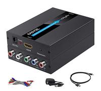 EASYCEL Convertitore da HDMI a Componente con Cavi HDMI e Componenti, Convertitore Scaler in Alluminio 1080P, Supporta Uscita Componente 480i 576i