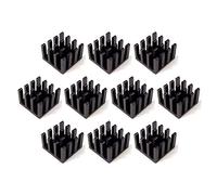 Easycharge 10 pezzi 14mm Nero alluminio dissipatore di calore 14x14x10mm + pre applicazione 3M 8810 termo conduttivo nastro adesivo per chip di raffreddamento GPU VRAM VGA RAM