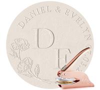 Easycosy Embosser per Libri Personalizzato, Mini Goffratrice Personalizzata con Testo, Timbri per Matrimoni Personalizzati, Ex Libris Timbro per Carte, Biblioteche, Buste