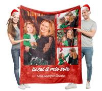 Easycosy Festa della Mamma Coperta Personalizzata con Foto, Coperta in Flanella Ultra Morbida, Plaid Personalizzato, Idee Regalo 2026 per Donna, Uomo, Può Essere Aggiornato in Lana di Agnello