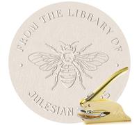 Easycosy Festa della Mamma Embosser per Libri Personalizzato, Mini Goffratrice Personalizzata con Testo Nome, Timbri per Animali Personalizzati, Ex Libris Timbro per Carte, Biblioteche, Buste