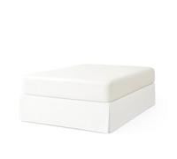 EasyCosy - Mantovana Giroletto Letto Singolo 90x200 cm - Modello ATENEA con Volant Lungo +32 cm - Coprirete e Rivestimento per Letto Contenitore - Colore Bianco