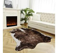 Easycozy Tappeto in finta pelle bovina con stampa di mucca, 20 x 3 m, ispessito, elastico, tappeto per camera da letto, soggiorno, casa, ufficio, decorazione occidentale