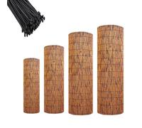 EasyCut - Pannello per recinzione in bambù naturale, protezione dal vento, per giardino, patio e balcone, robusta copertura per recinzione (H1,22 x L15 m/H4xL49ft)